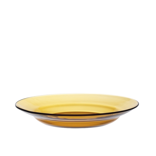 Assiette creuse en verre 23 cm, ambre clair - Duralex