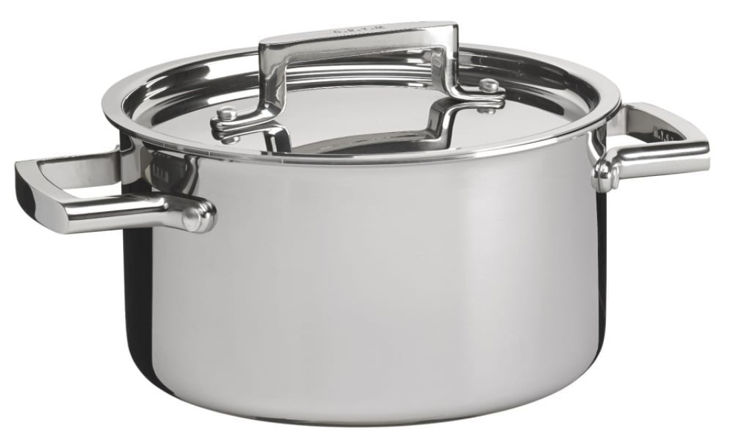 Casserole avec couvercle 6L, 3 plis en inox - GRYM