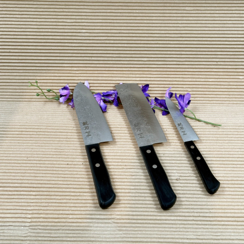 Set de couteaux, Rustic, Petty, Nakiri & Santoku - Surudoi