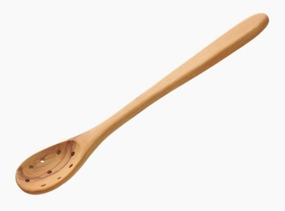 Petite cuillère en bois avec trou, 21 cm - Scanwood