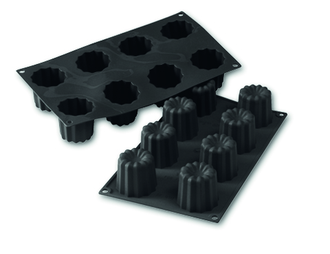 Moule à pâtisserie en silicone, Cannelés Bordelais, 8 pcs - Martellato