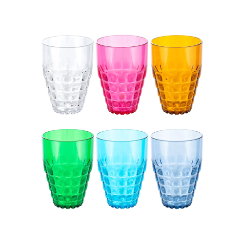 Lot de 6 grands verres Tiffany - Guzzini