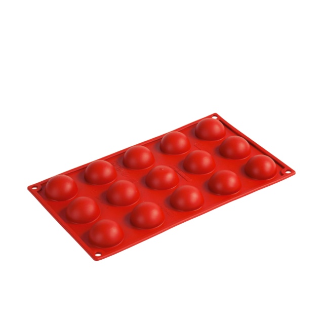 Moule à pâtisserie en silicone, demi-sphère, 15 pcs - Pavoni