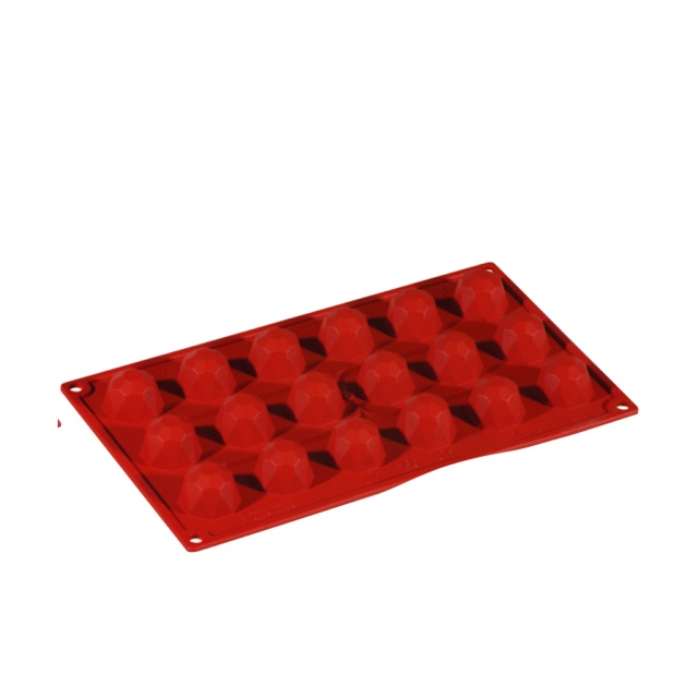 Moule à pâtisserie en silicone, diamant, 18 pcs - Pavoni