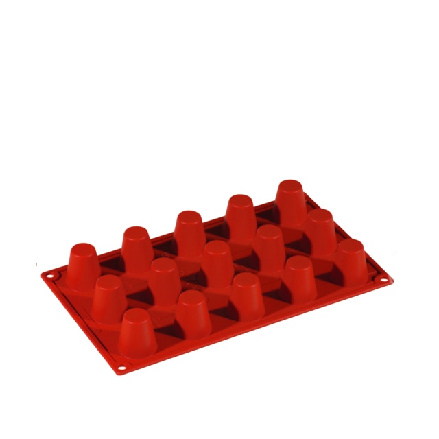 Moule à pâtisserie en silicone, petit cône, 15 pcs - Pavoni