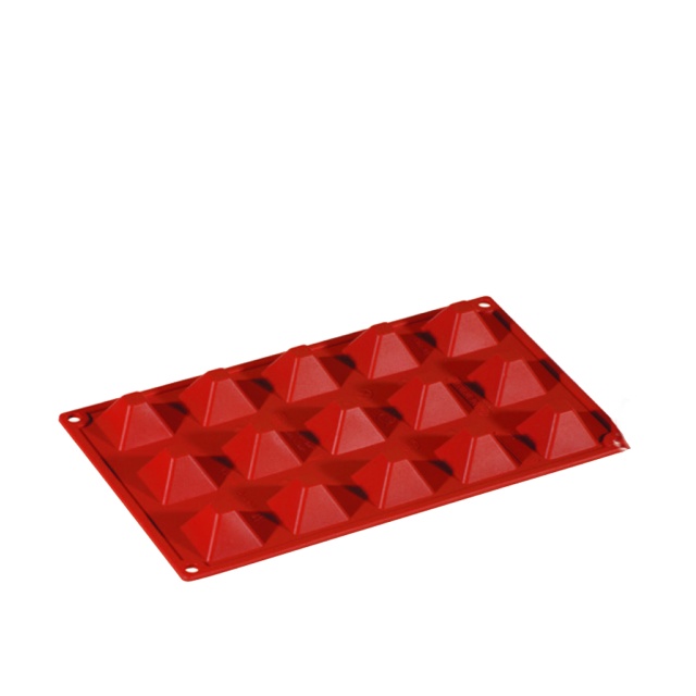 Moule à pâtisserie en silicone, petite pyramide, 15 pcs - Pavoni