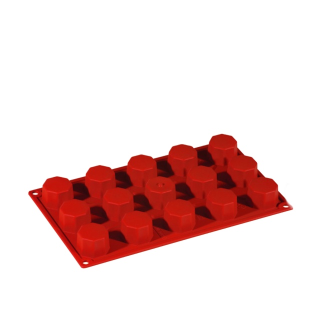 Moule à pâtisserie en silicone, octogone, 15 pcs - Pavoni